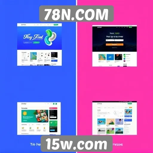 Evolução da interface do site 78N.COM